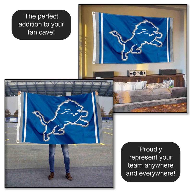 WinCraft Detroit Lions New Logo Flag - Image 5